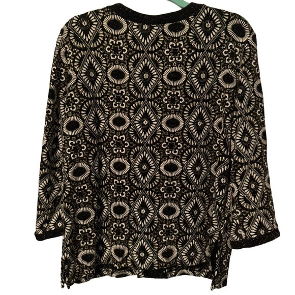 Alfred Dunner Black & White Embellished women top size PL blouse. NWT - Picture 8 of 11